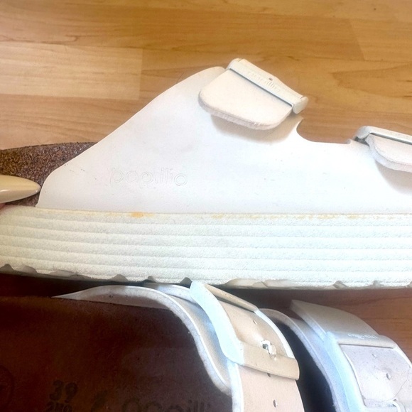 Birkenstock Papillio White Platform Sandals Size 39 - Picture 2 of 5